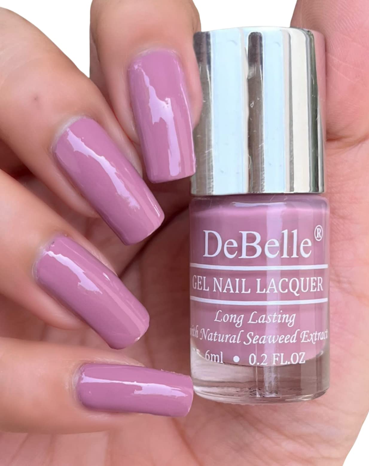 Gel Nail Polish Lacquer Glamorous Jessica (Light Mauve), 6ml | Non UV - Creme Finish | Seaweed Enriched Formula | Long Lasting Nail Paint | Cruelty & Toxic Free |