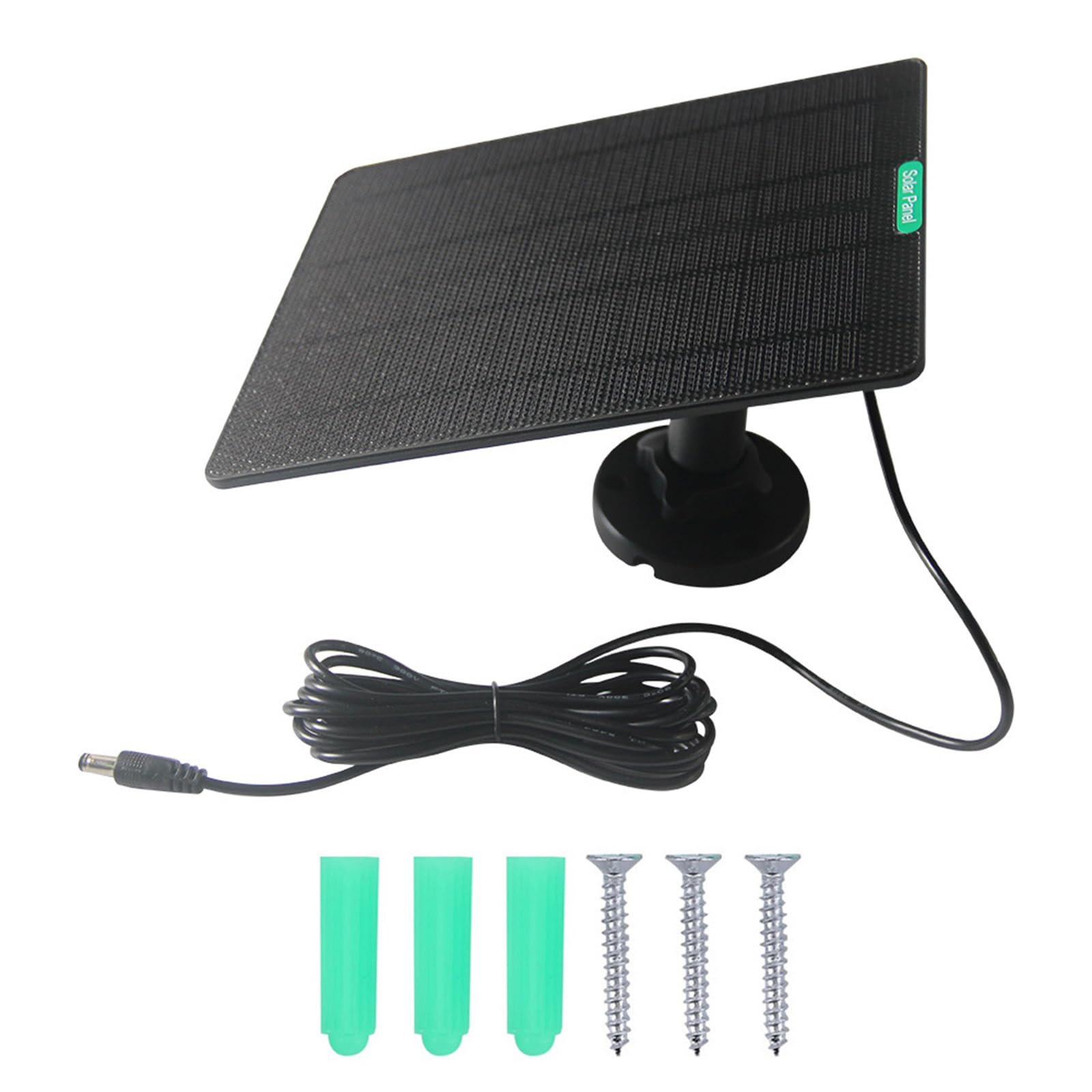 Tsophreniq 5W ETFE Solar Panel for Security Cameras with Smart IC & Weatherproof Bracket, High Efficiency Highly Efficiency Monocrystalline Solar Chargers for Security Cameras