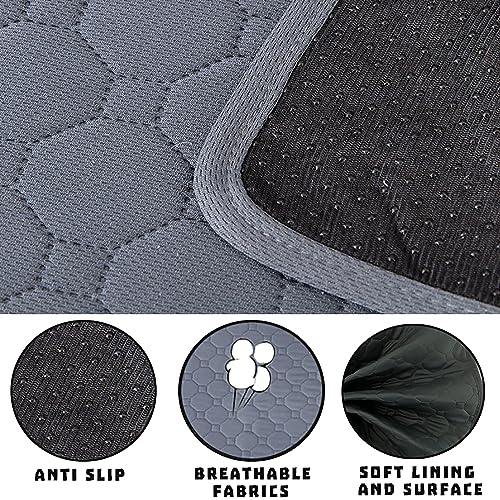 Image of Washable Puppy Dog Pee Pad, 2PCS Waterproof Reusable Mats with Super Absorbent, and Non-Slip, Pet Whelping Pads Training Pad for Crate, Kennel, Playpen (Grey, 24x18inch(2 Pack))