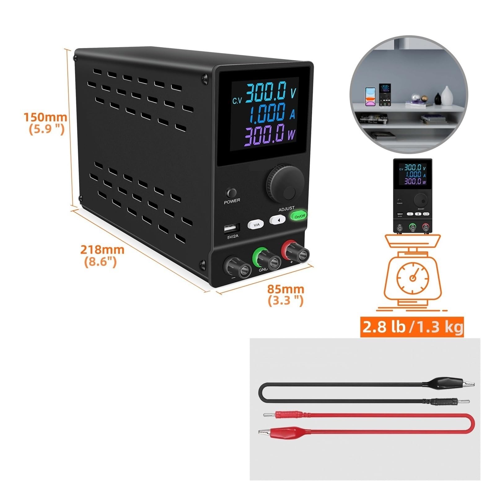 USB DC Lab Zasilacz Regulowany interfejs Opcjonalne oprogramowanie PC Laboratoryjny stabilizowany regulator napięcia Precyzyjny Wydajny Stabilne Napięcie Wyjściowe(SPPS-A 30V10A-RS232)