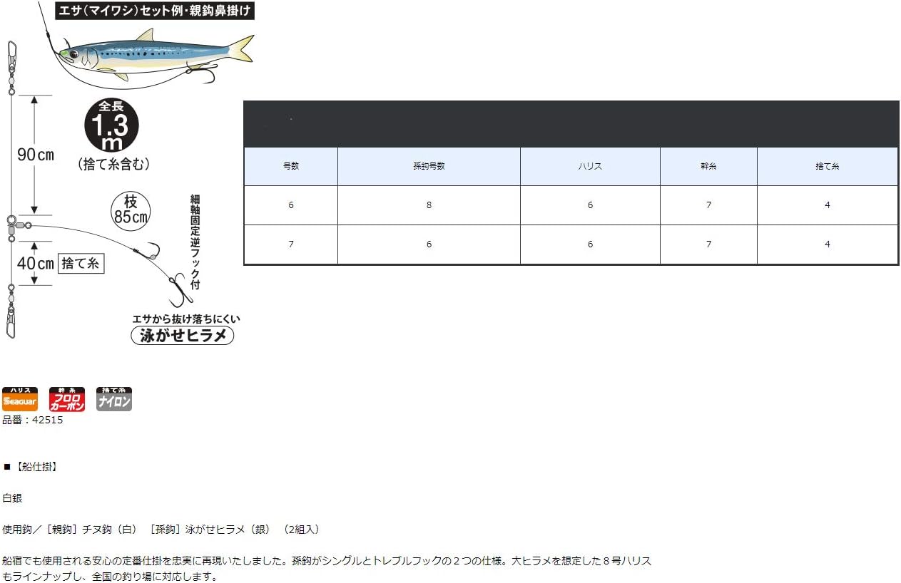 Gamakatsu HS033 7-6 Classic Flounder Fixed Type Special Treble (Chinu & Swimming)