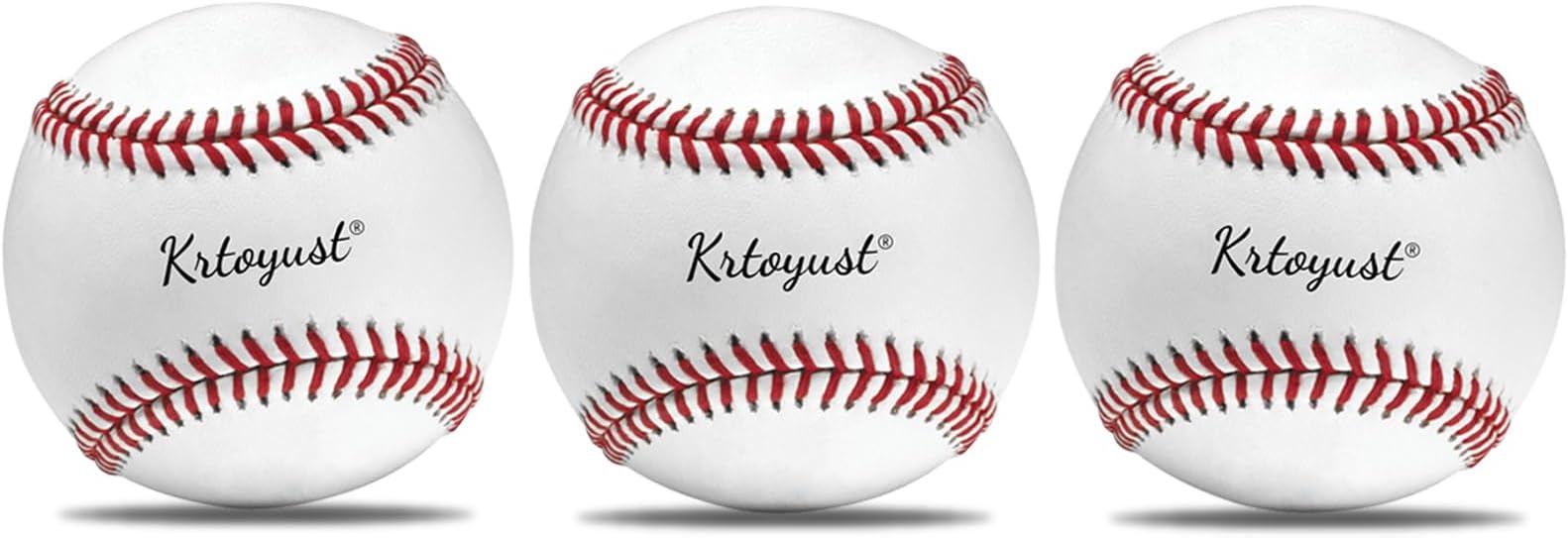 KRTOYUST® Baseball Ball,Official Size Baseballs,Composite High Performance Leather 9" Baseball Great for Youth and Adult Recreational Use Practice