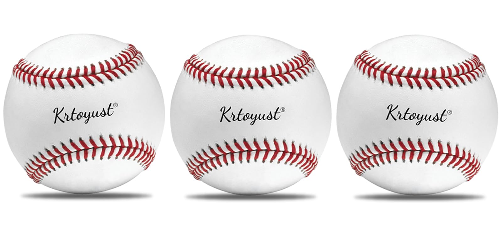 KRTOYUST® Baseball Ball,Official Size Baseballs,Composite High Performance Leather 9" Baseball Great for Youth and Adult Recreational Use Practice
