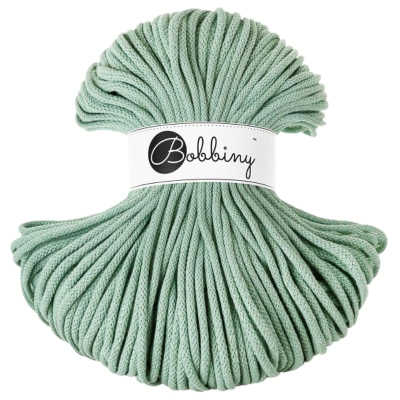 Bobbiny Premium 5mm Braided Macrame Cord (Aloe) 50m