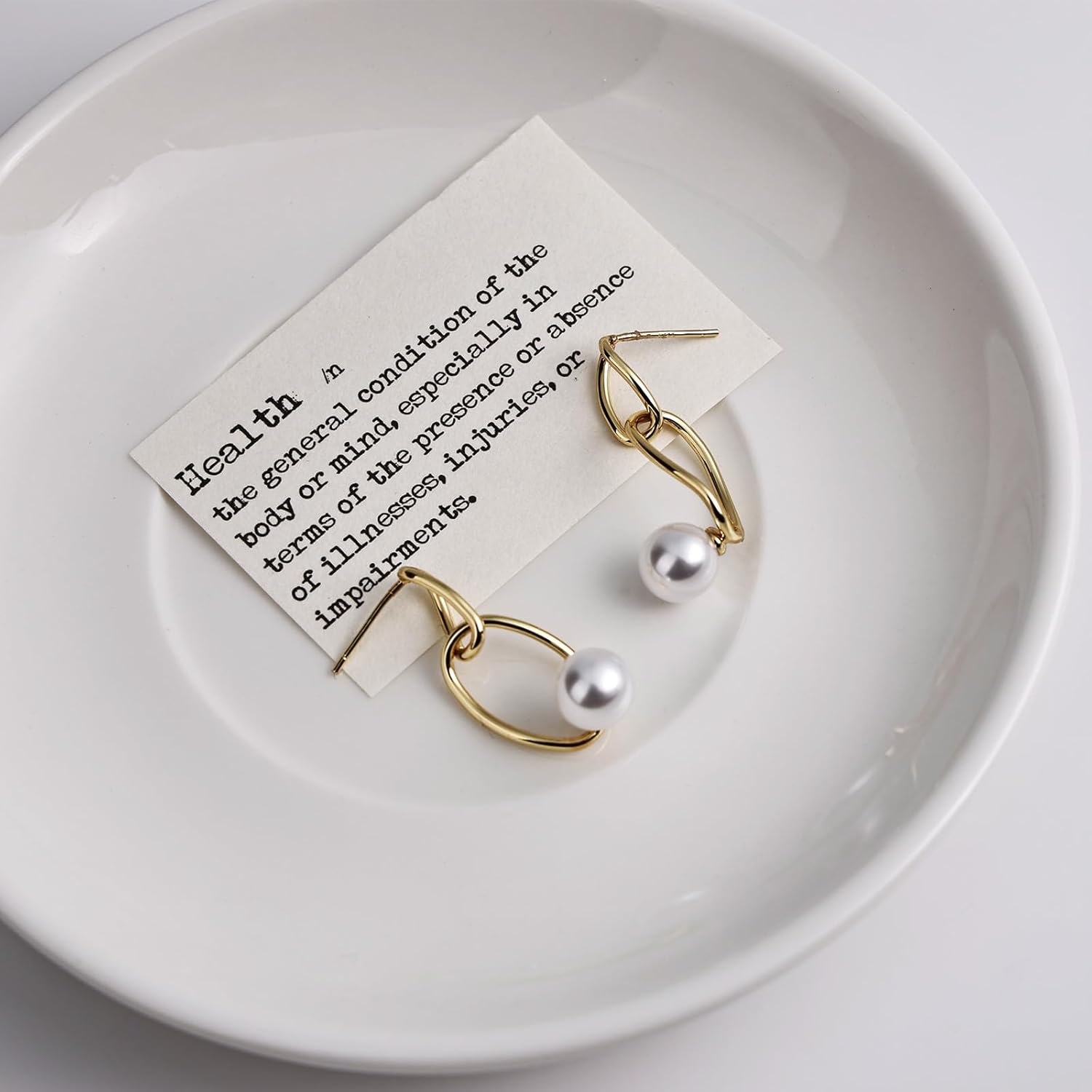 Pearl Drop Earrings with 14K Gold Plated Hook and Minimalist Dangle Earrings Hypoallergenic Pearl Jewelry for Women - Image 4