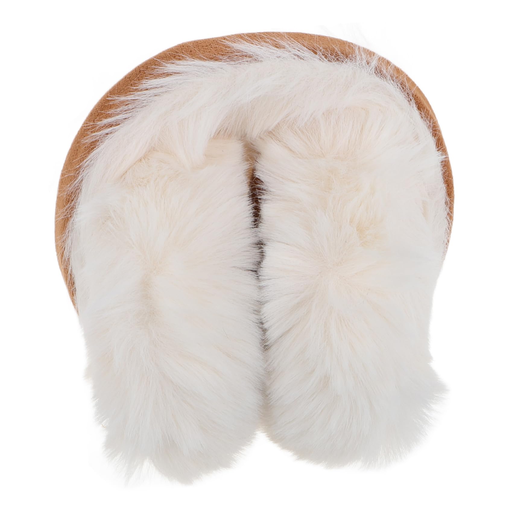 Ipetboom Womens Foldable Faux Fur Earmuffs for Winter Plush Ear Warmers for Outdoor Activities Travel Shopping Soft Durable and Cozy Ear Covers