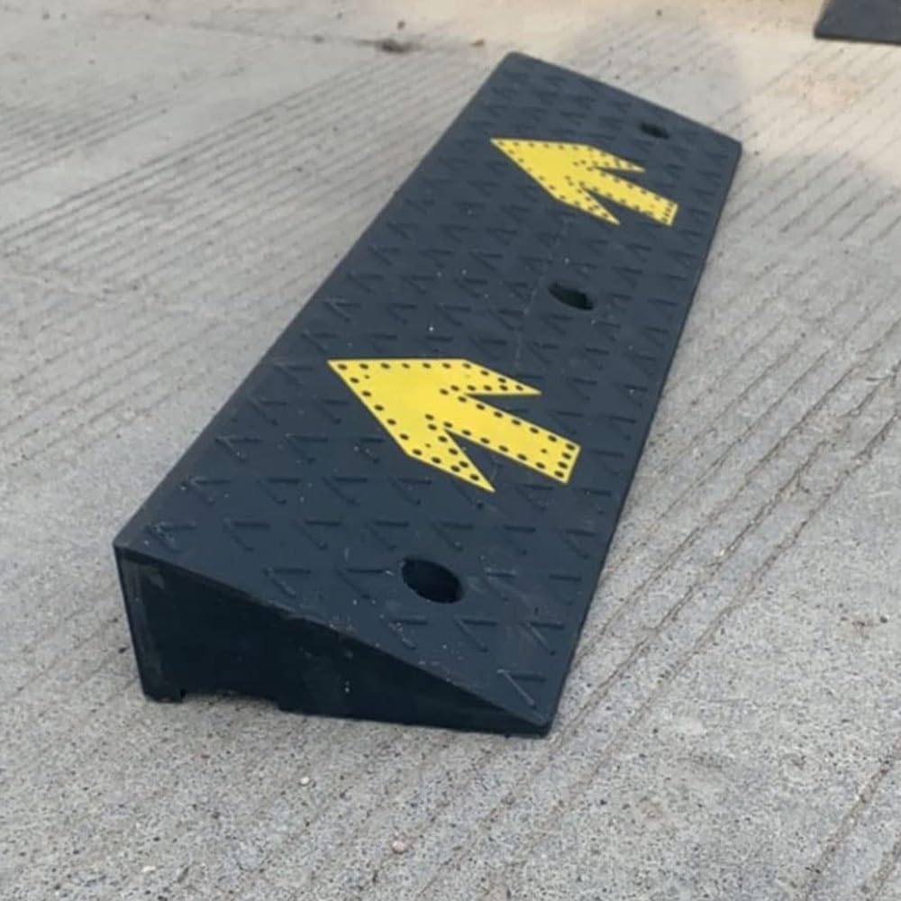 4-20cm Alto Rampas De Bordillo, Rampa De Carga De Goma Rampa De Umbral Resistente, Rampa De Acceso Antideslizante para Entrada Escalones(100x25x4cm/39x10x1.5in)