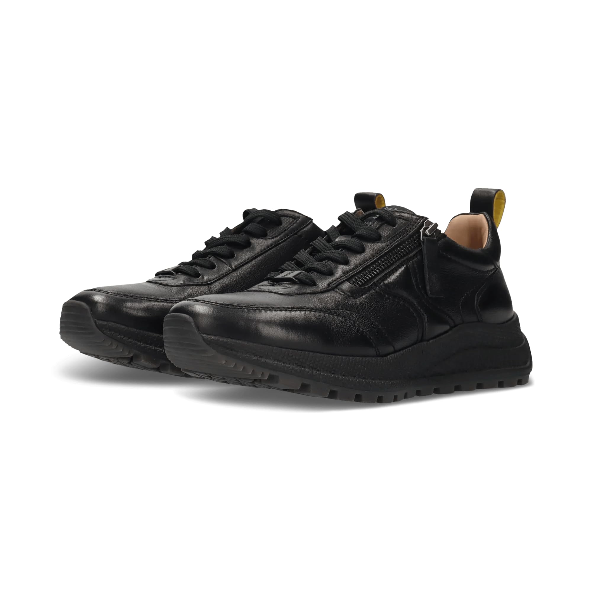 Salamander Damskie sneakersy ze skóry, czarne