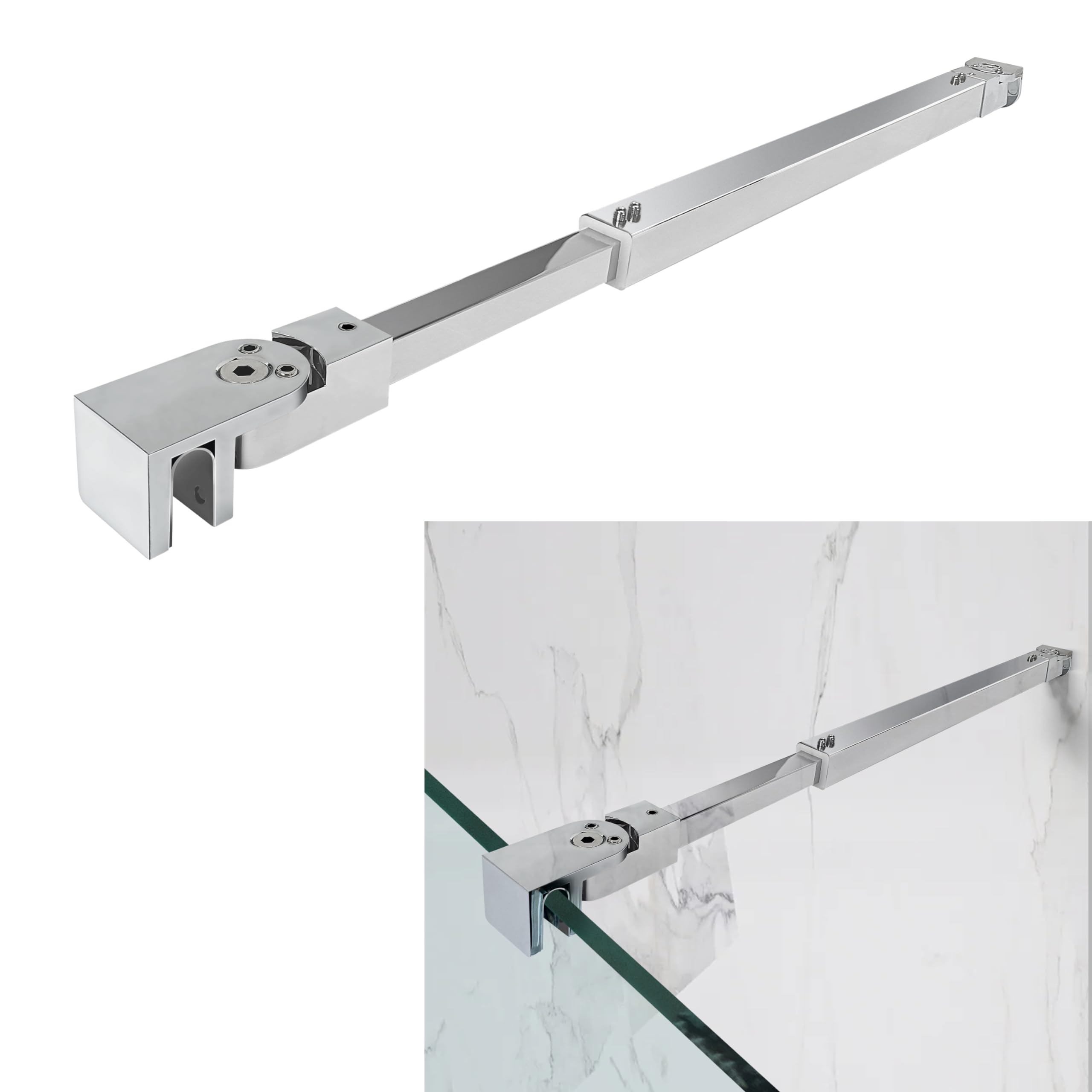 Barra de soporte de vidrio para puerta de ducha E010-450-700CM-PC