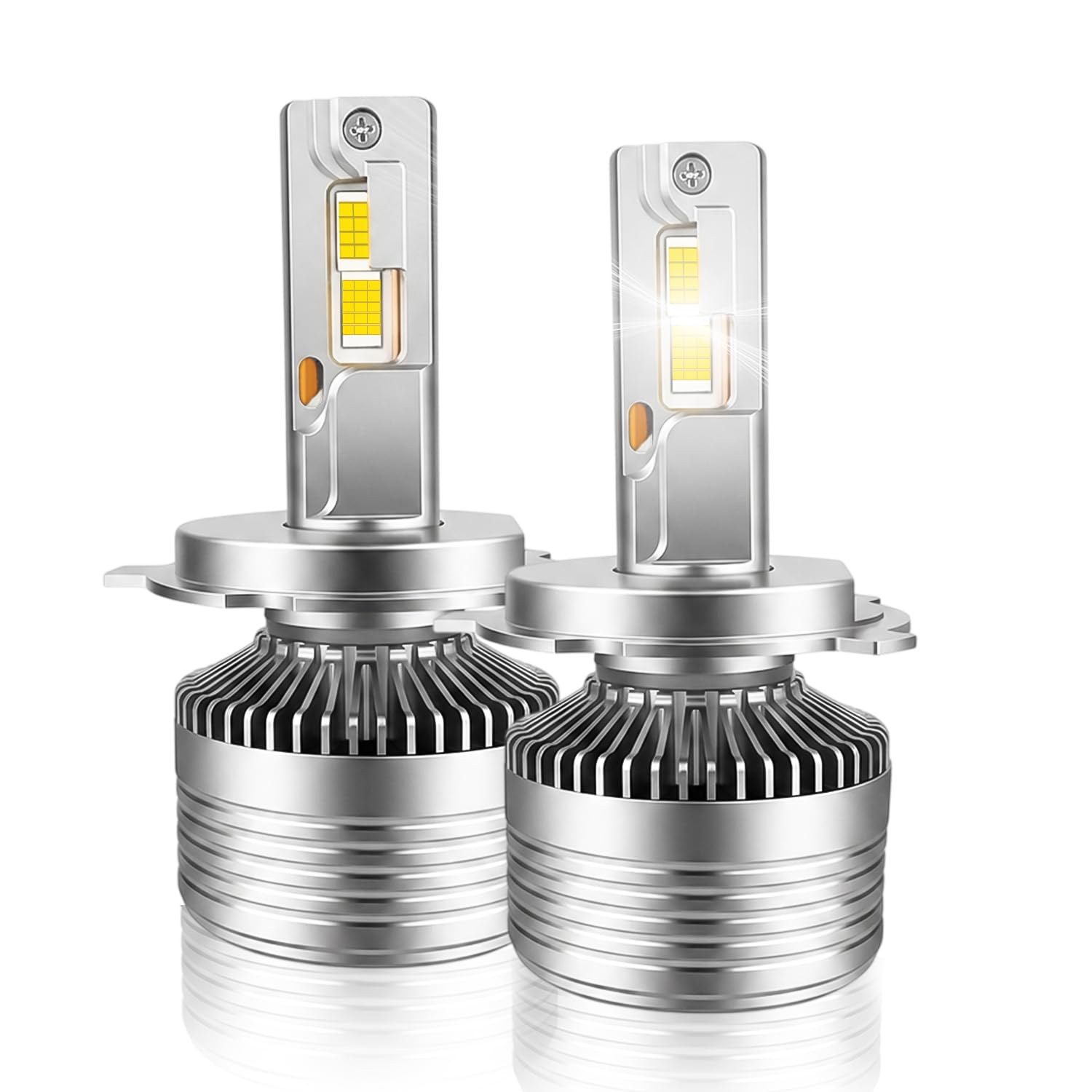 Carzex High Power H4 Car Led Headlight Bulbs, 300W 20,000 Lumens Super Bright Automotive LED Headlight Conversion Kit for Cars 6500K Cool White Color, (150+150 Watts, Set of 2) (1 Year Warranty)-image-28