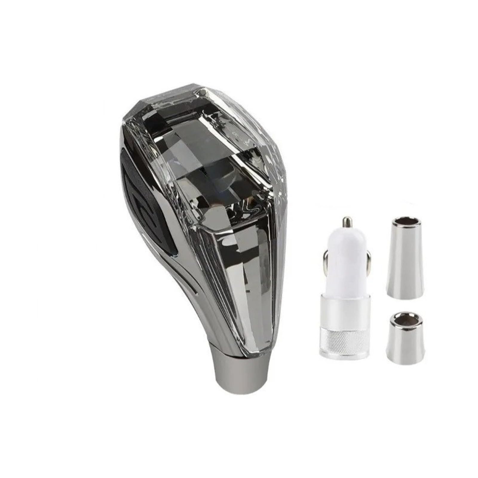 Vbbrswaad Gear Knob Crystal Multicolor Light Car Gear Shift Knob Universal Modified Lever Handball for Toyota for Mazda for Mitsubishi Etc(5-Speed 13524R)