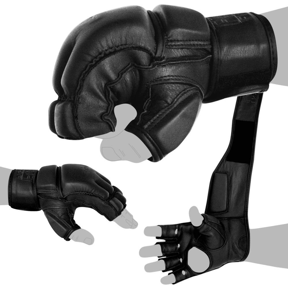Gants de boxe Legend MMA en cuir véritable de qualité professionnelle pour l'entraînement - Boxe, MMA, Muay Thai, Kickboxe, boxe libre, sport de combat - Gants pour sac de sable