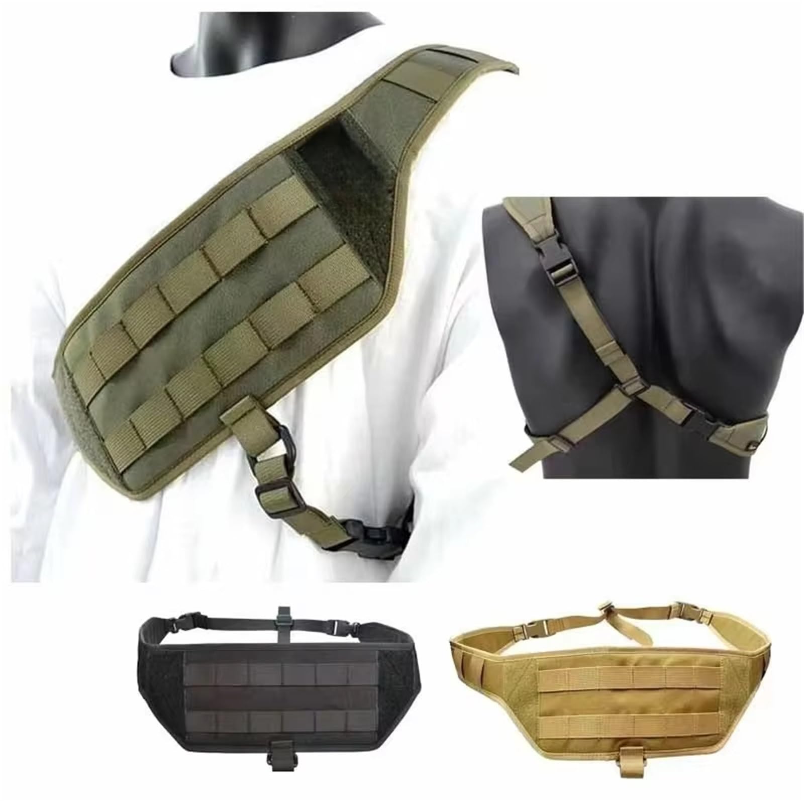 Piattaforma Tattica Molle per Chest Rig, Cinghia Toracica Molle Bandoliera con Spallacci Regolabili in Nylon, Imbracatura Universale per Il Trasporto Nascosto