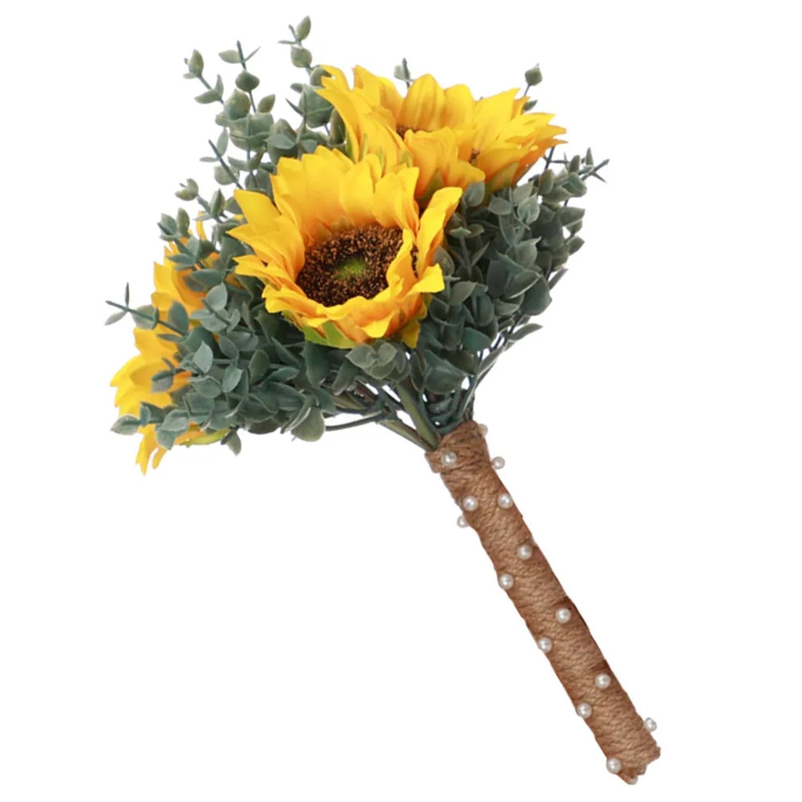DSFIHJO Sunflower Wedding Bouquet Romantic Sunflower Wedding Bouquet Artificial Sunflowers Bridal Fake Flowers Decorative Photo Prop Party Home Decor