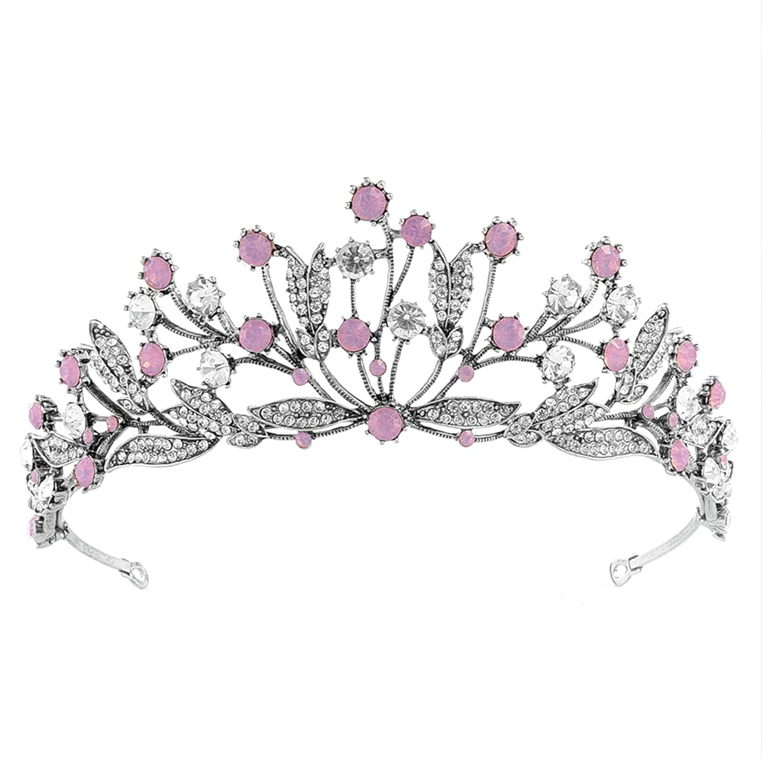 Yellow ChimesTiara for Women and Girls Silver Gold Plated Crown for Women Floral Crystal Studded Bridal Wedding Crown Tiaras for Women and Girls Gift For Women & Girls Valentine Gift for Girls
