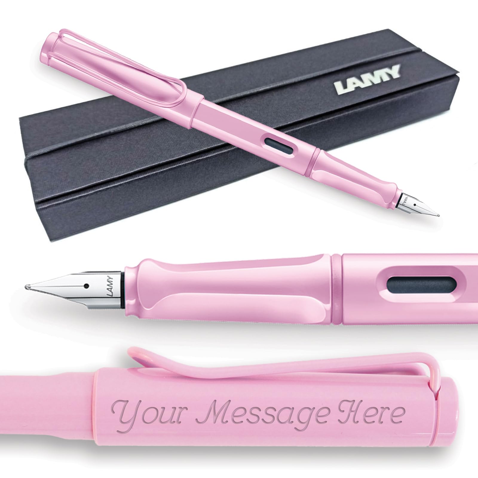 Safari Fountain Pen Light Rose pink Special Edition - Medium nib + FREE Engraving + Gift box