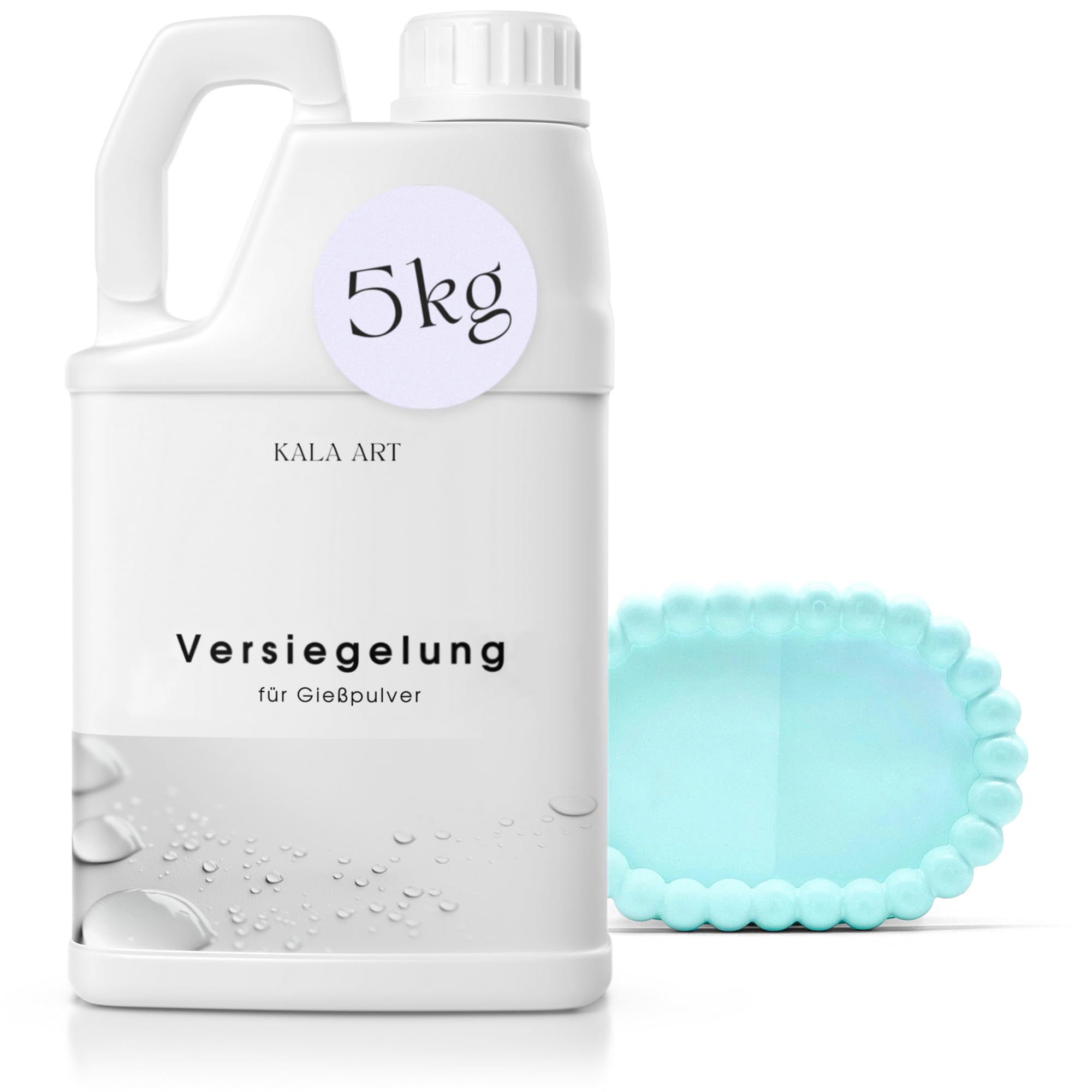 KALA ART Versiegelung für Gießpulver (5 kg) - Für wasserdichtes & lösungsmittelfreies Versiegeln von Gips und Gießpulver - Leicht glänzende Glasur