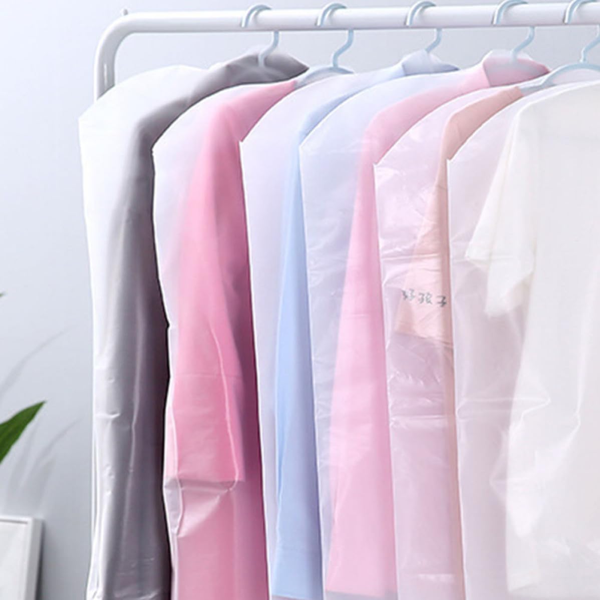 Lurrose 100 Stück Kleidersäcke aus Robustem Pp Material 60x100cm Verschleißfest und Schützend als Schutz für Kleidung in Trockenreinigung und Aufbewahrung