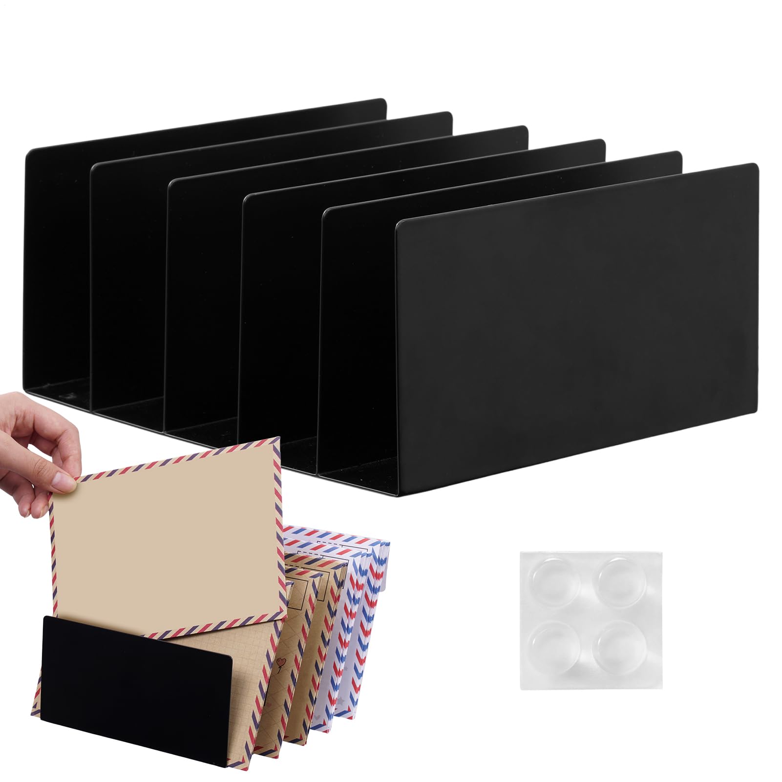 Rangement pour classeurs de bureau et support documents à 5 compartiments - 8