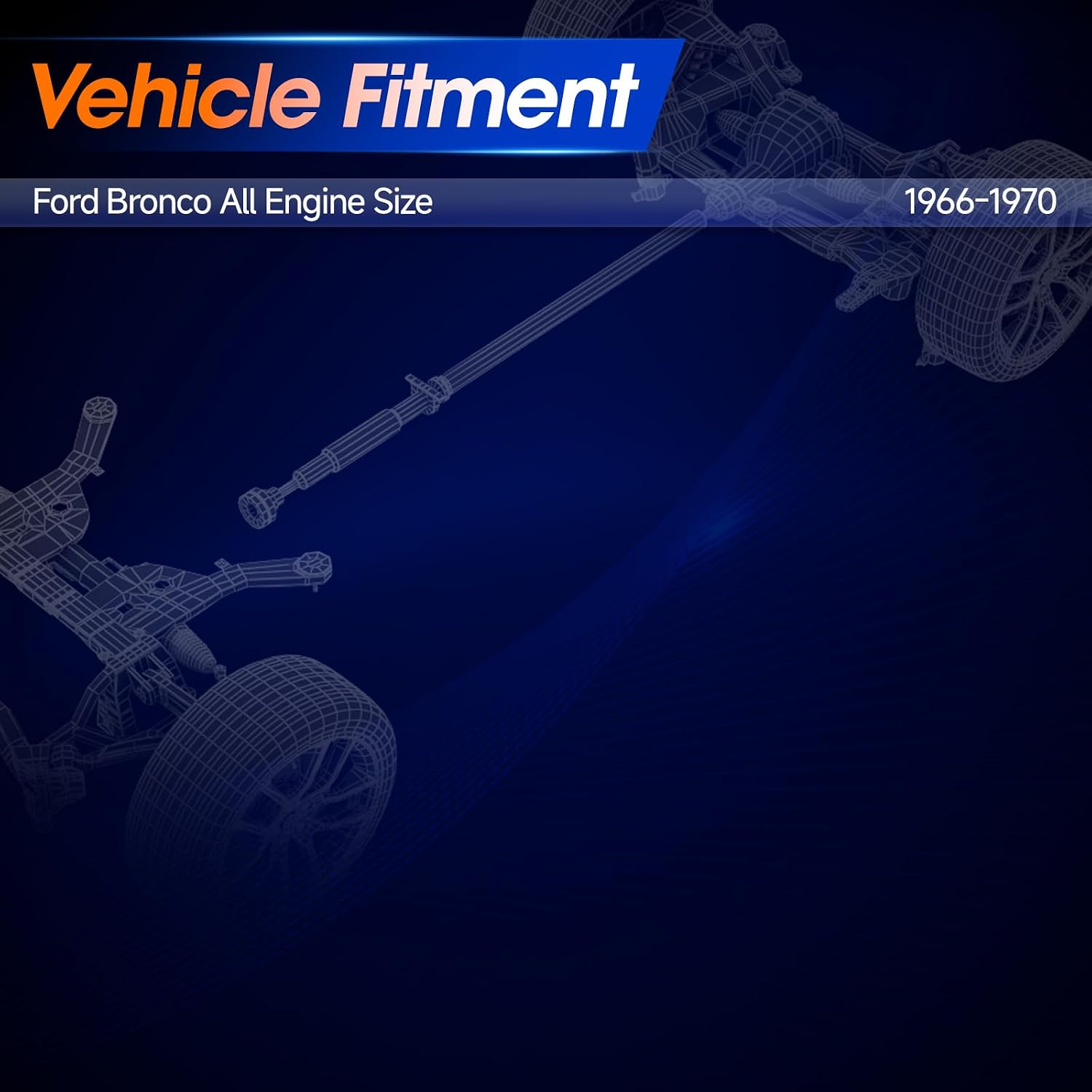 65-9152 Front Drive Shaft Prop Shaft Driveshaft Assembly Fit for Ford Bronco 1966-1970 All Engine, OE 659152