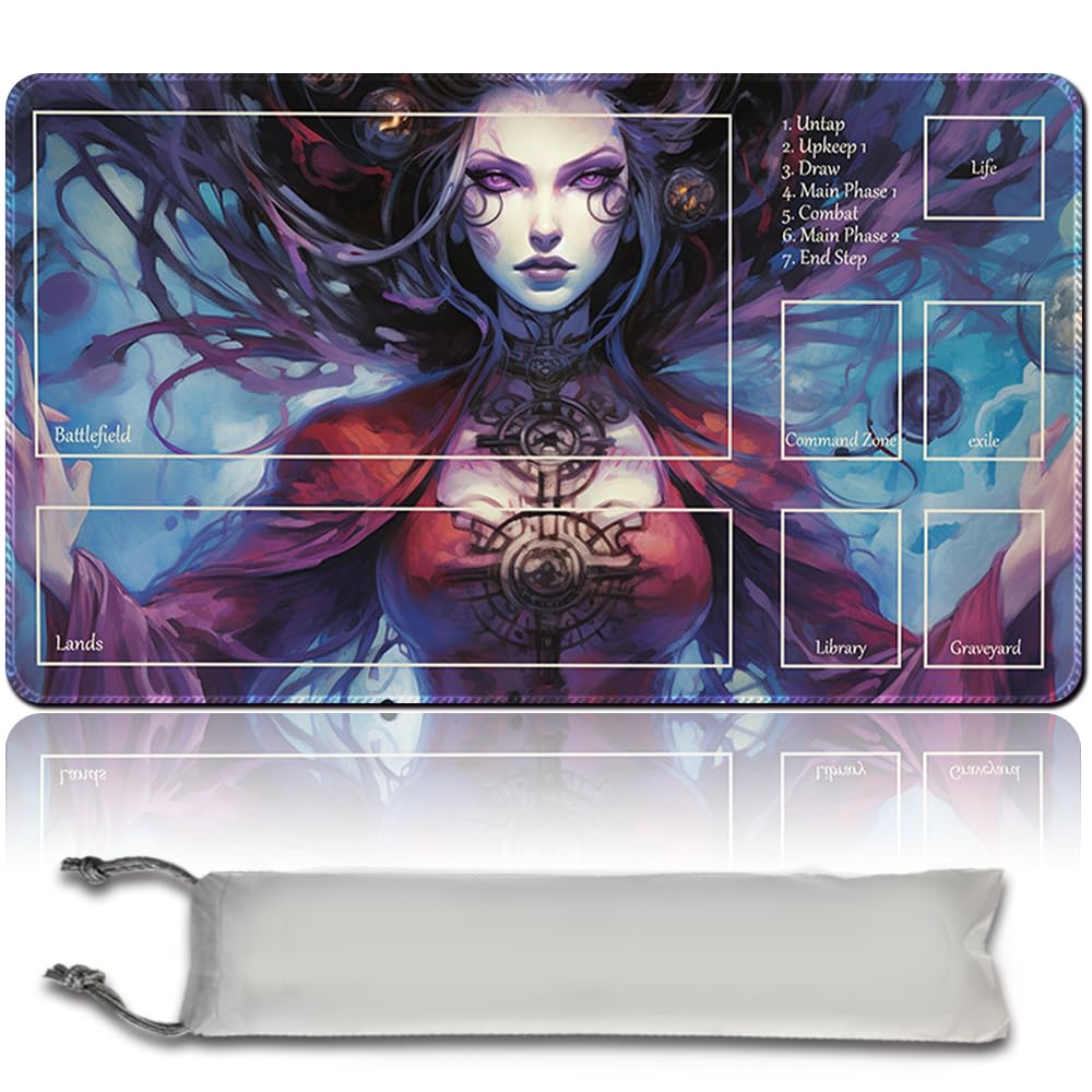 Board Game MTG Playmat + Free Waterproof Bag, Stitched Edges, Smooth Rubber Surface, MTG PlayMat with Zones (An Original Ancient HellkitePlaymat) (MTG (8)) โ image 1