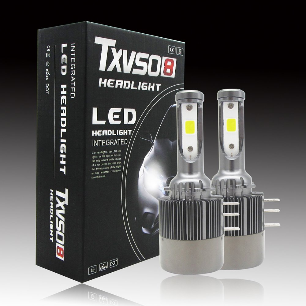 TOOGOO 2 szt. 55 W/żarówka 110 W/zestaw 11000 lm / zestaw H15 LED reflektory zastępują HID Bi-Xenon Hi/Lo żarówka 6000 K biała lampa