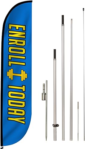 LookOurWay - Bandera de plumas de 12 pies de alto, diseño de bandera de plumas con postes y pico para el suelo