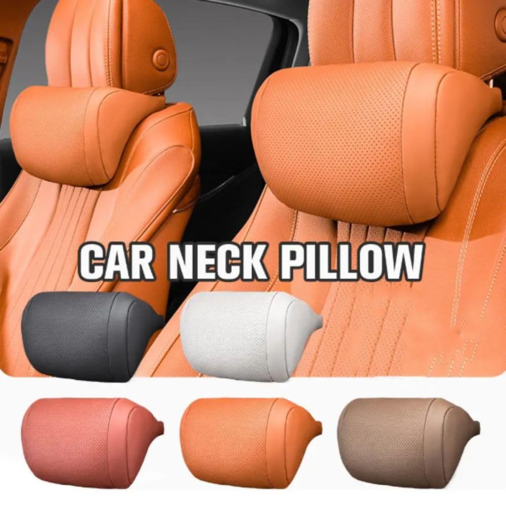 Cuscino di supporto ergonomico per auto, cuscino poggiatesta regolabile, morbido materiale traspirante, riduce l'affaticamento del collo per guidatori e passeggeri, comodo accessorio da viaggio