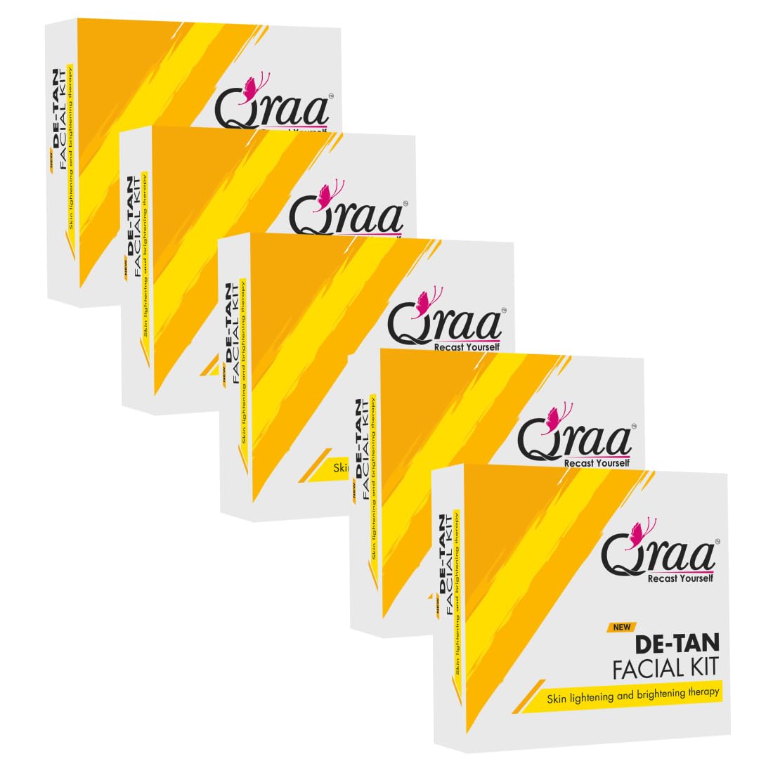 Qraa One Time Facial Kit pack of 5 (De Tan Facial Kit) Amazon.in Beauty