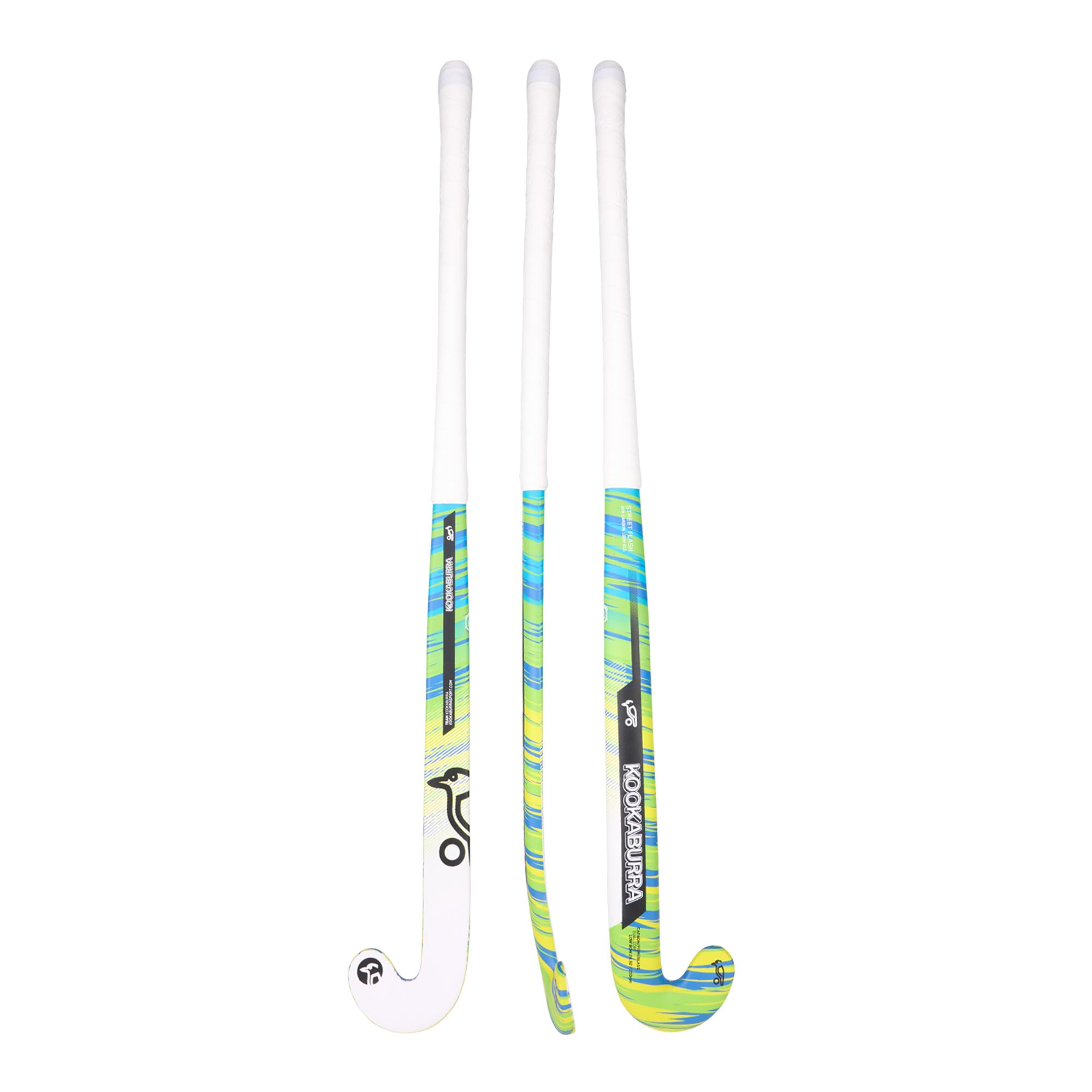 Kookaburra Flash Hockey Stick Palo, Juventud Unisex, Azul/Lima/Blanco, 35 Pulgadas