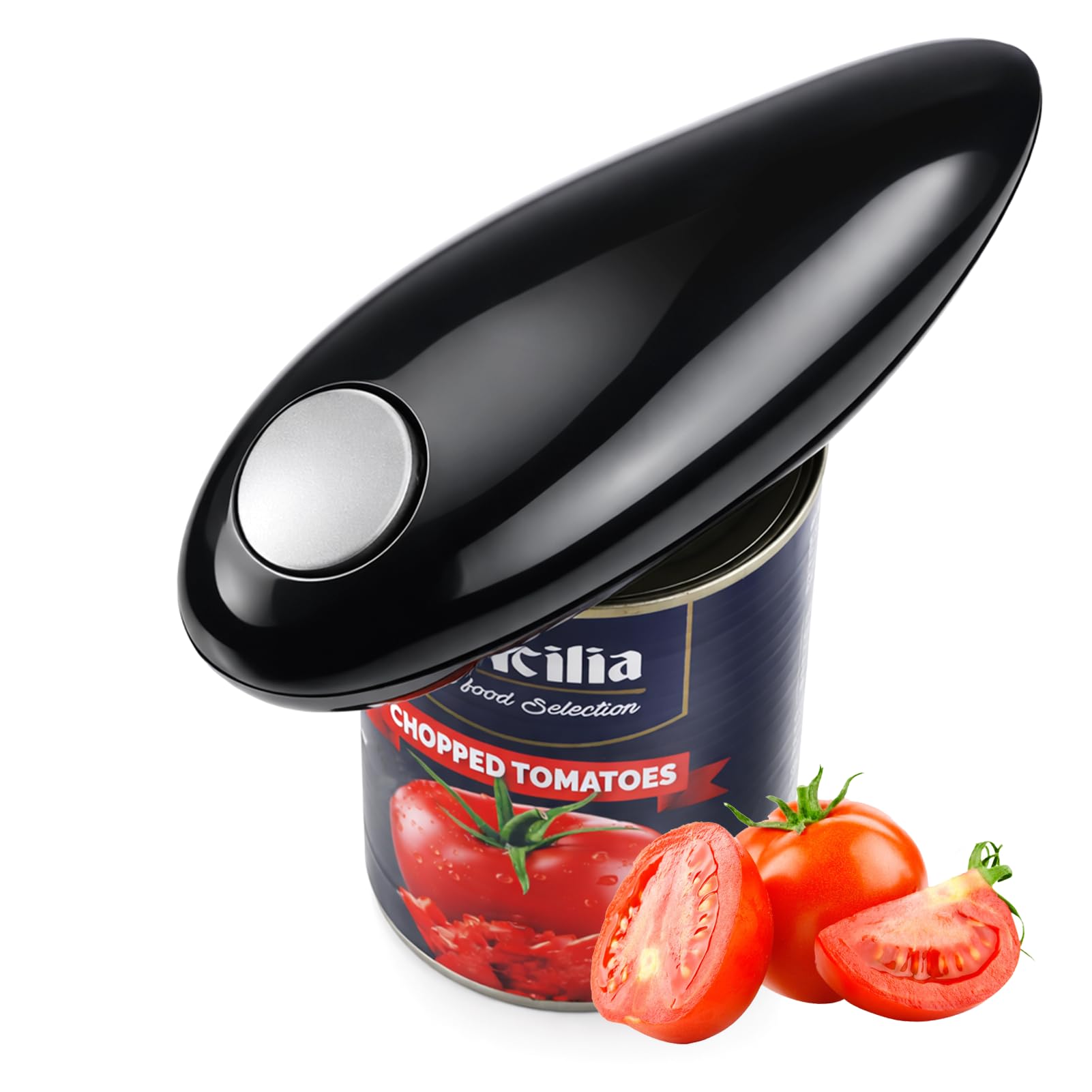 Electric Can Opener One Touch Button Automatic Tin Opener Battery Operated