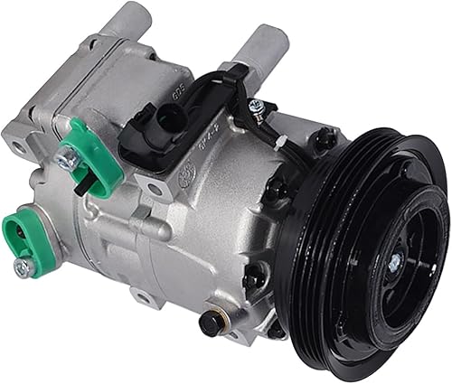 Compresor de CA y embrague de AC, puertos de AC, 4 ranuras de repuesto para Hyundai Accent 1.6L 2006 2007 2008 2009 CO 10925C 10361991 1010925