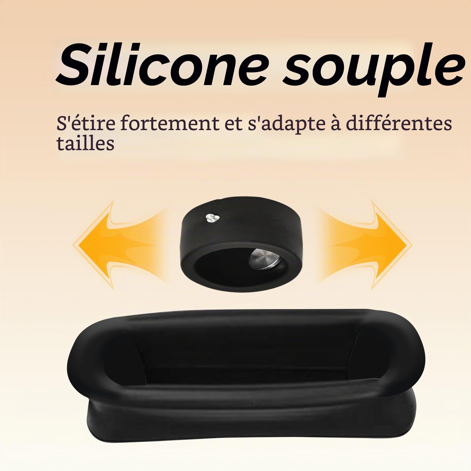 Anneau Pénien avec Anneau pour Testicules Anneau en Silicone Extensible pour Hommes pour Testicules et Pénis