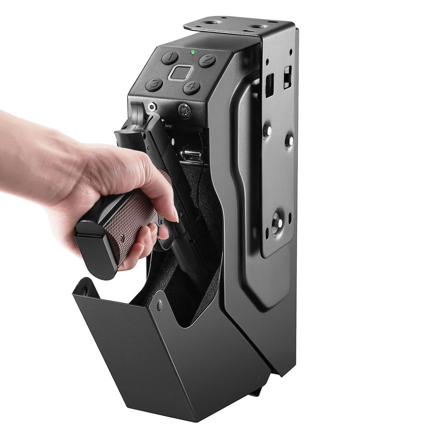 Coffre-fort biométrique pour pistolet monté, ouverture automatique, accès rapide