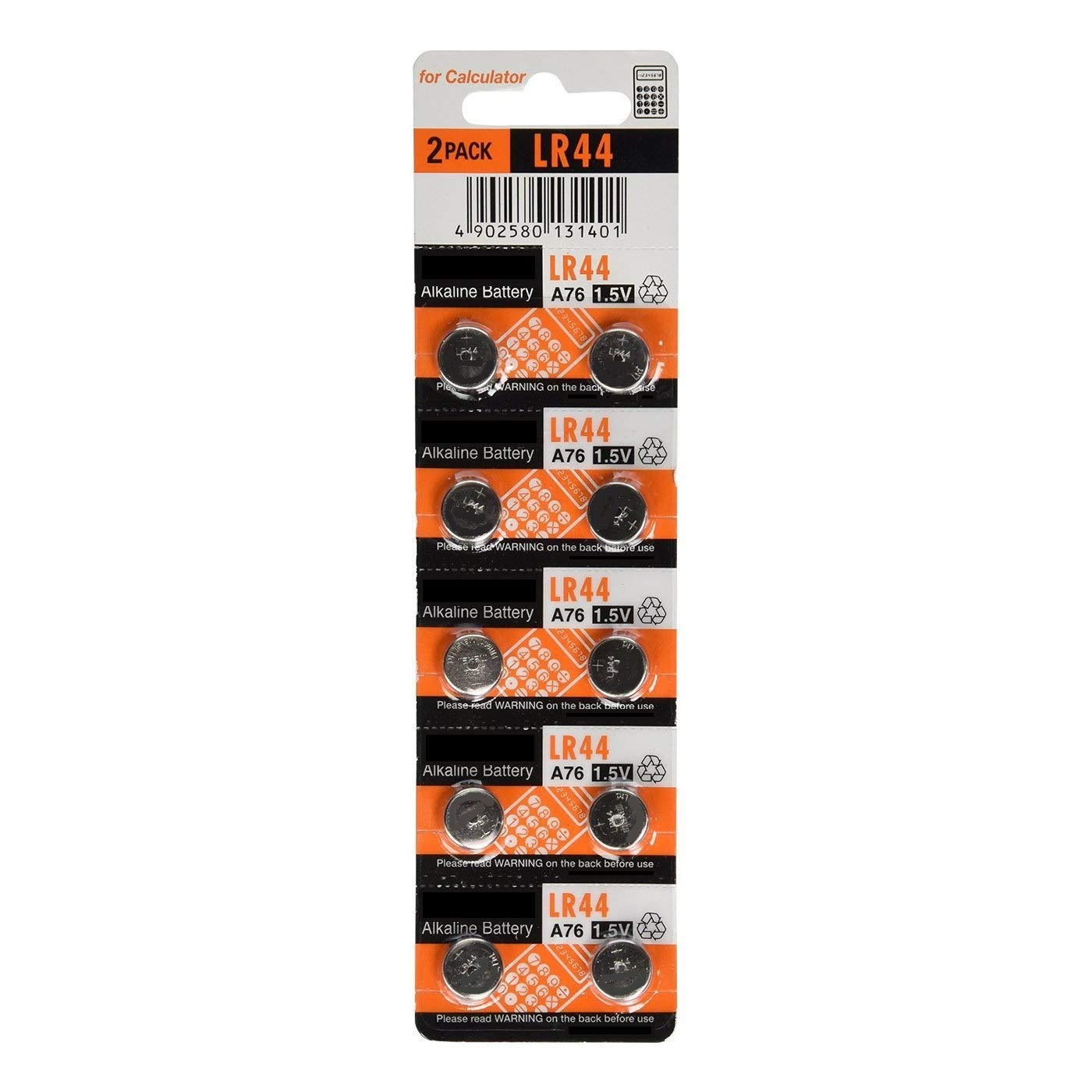 Invento 10pcs 1.5V LR44 Li-ion Alkaline Battery (Non-Rechargeable) LR44 Button Coin Cell Battery for Calculator Watch Electonic Devices-image-30