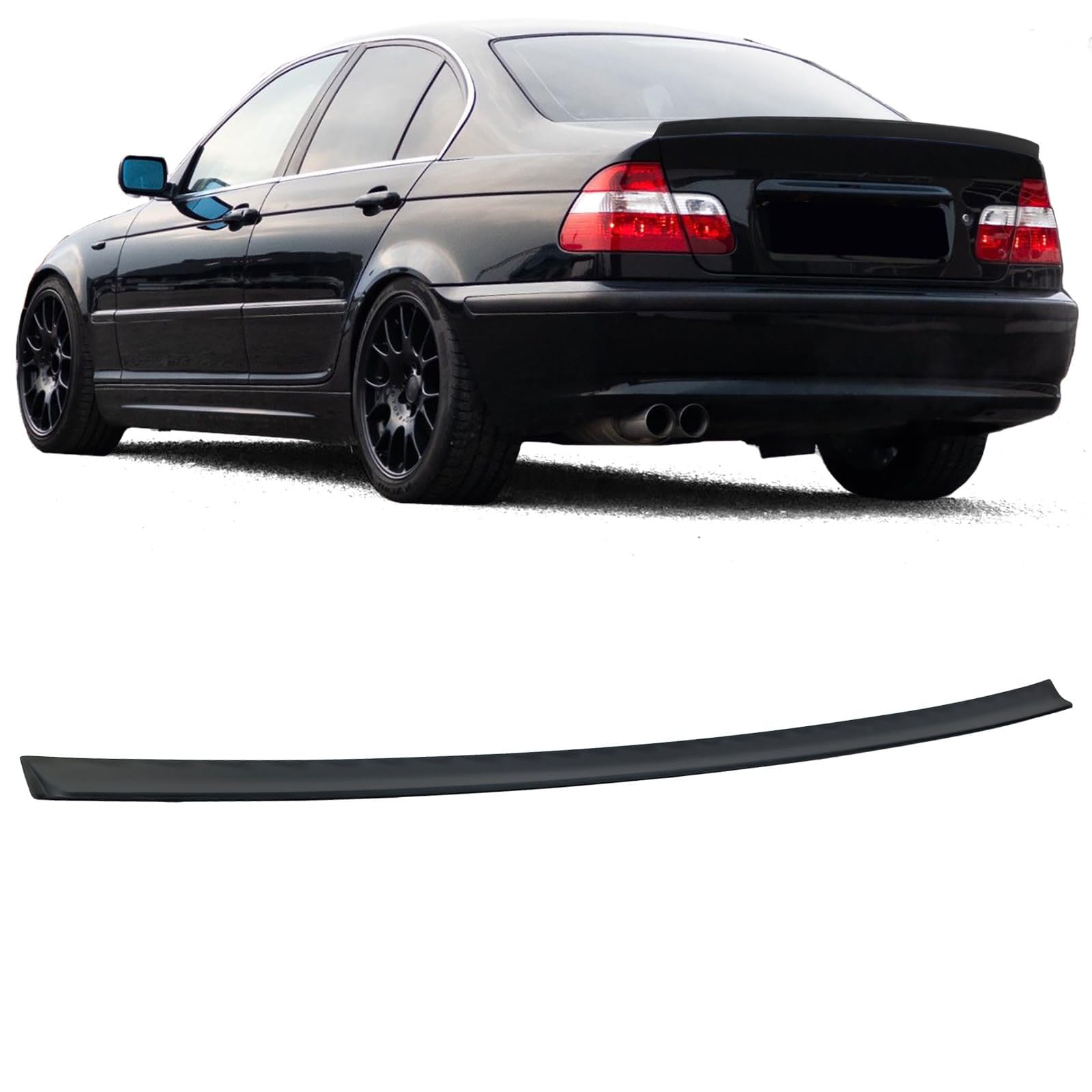 YPSQQHD Car Rear Spoiler Splitter, Rear Trunk Boot Lip Wing lid Spoiler ABS Exterior Accessories, Compatible with BMW 3 Series E46 Saloon 98-05