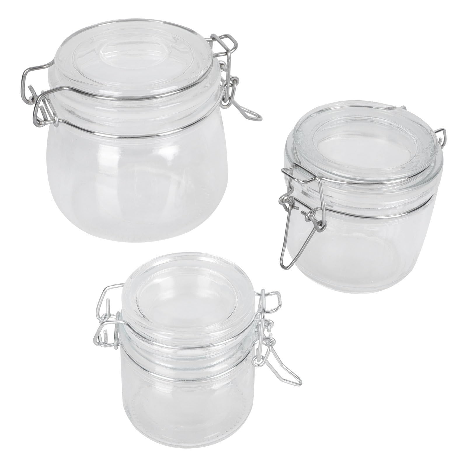Outanaya Tarro de Té 3 Piezas de Vidrio Sellado 500ml para Hogar