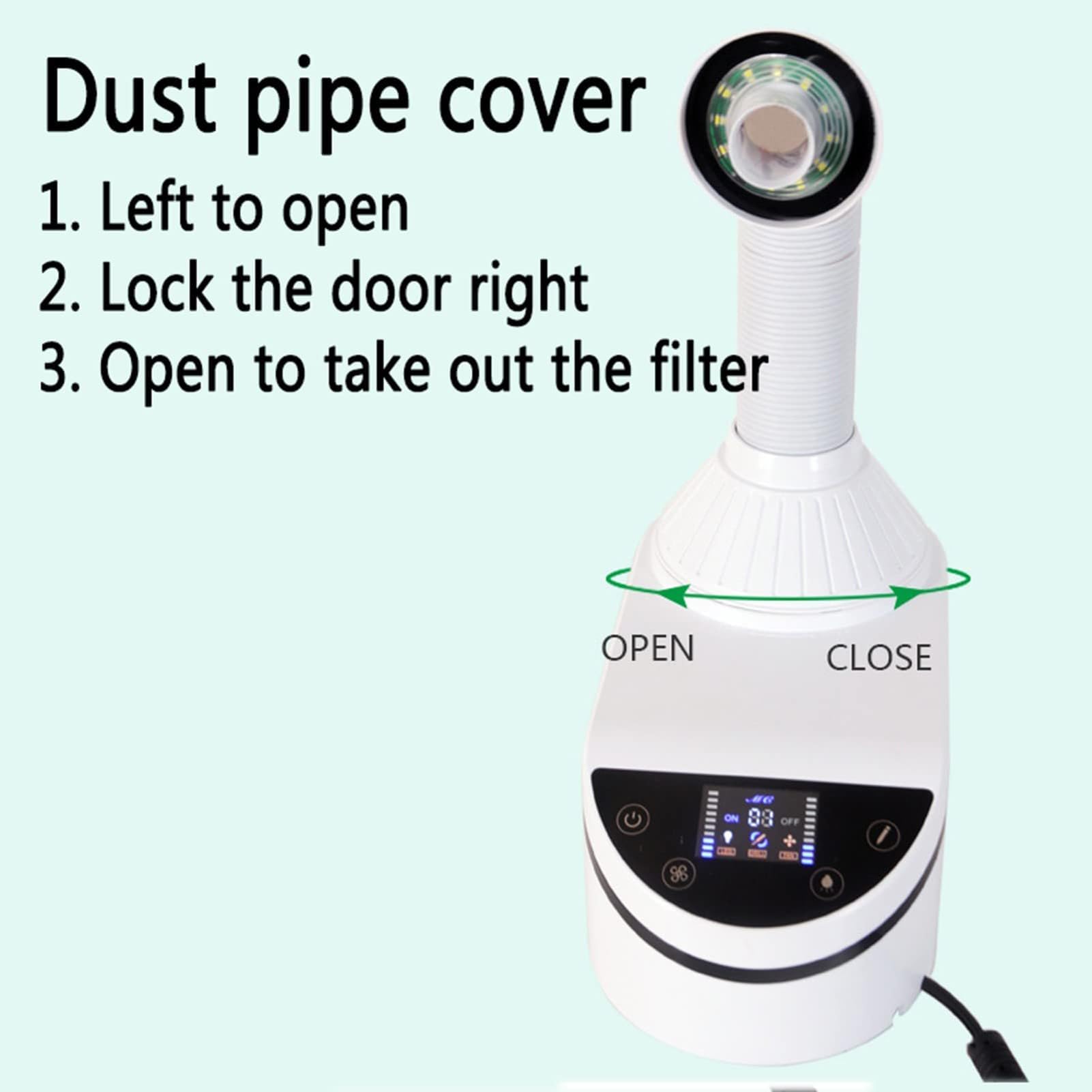 230w Aspiratore di Polveri per Attrezzature da Laboratorio Odontoiatrico,Aspiratore Portatile Potente,Collettore di Polveri da Tavolo,Aspiratore per Polvere con Design A LED