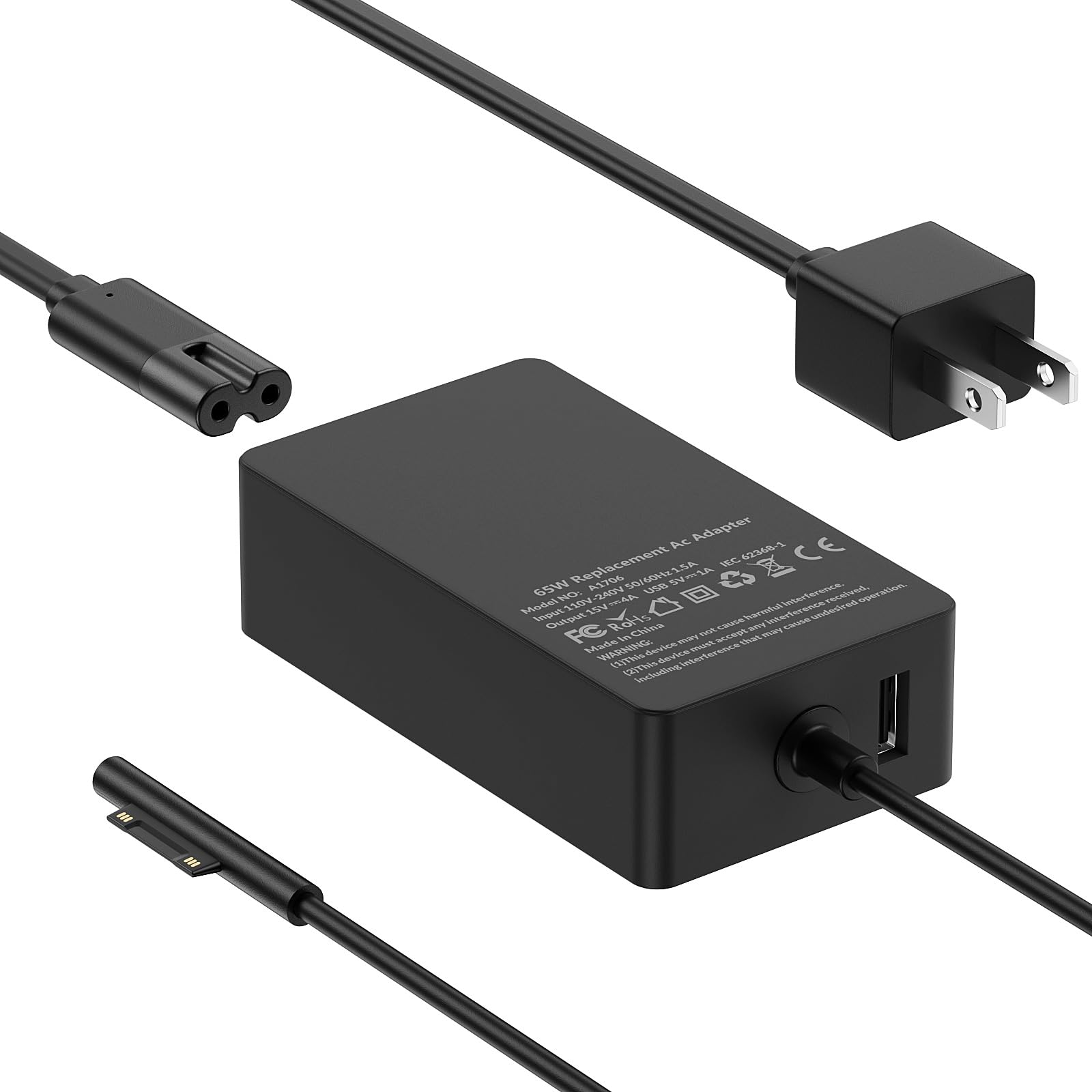 Amazon.com: 65W Surface Pro Laptop Charger for Microsoft Surface