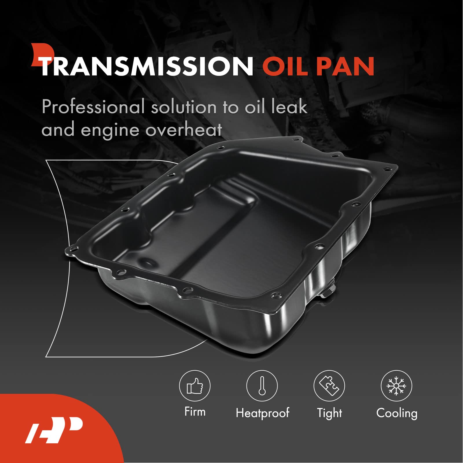 A-Premium Transmission Oil Pan with Drain Plug & Gasket Compatible with 62TE 6-Speed Automatic Transmission & Chrysler Pacifica 200 Sebring Town Country & Dodge Avenger Journey Grand Caravan
