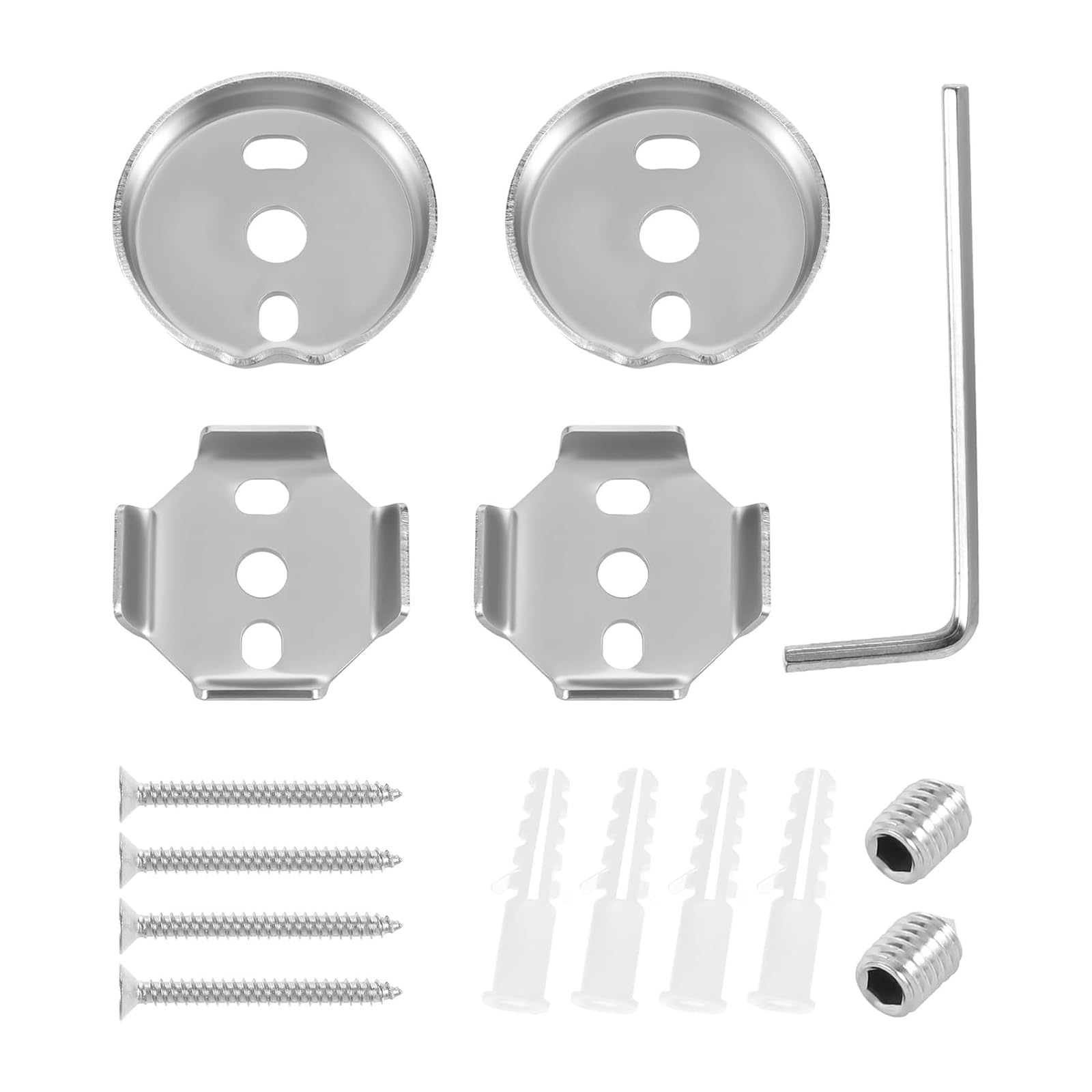 Kalttoy Bathroom Towel Rack Hardware Set 15Pcs Stainless Steel Mounting Accessories for Easy Installation ABS Fixture Hardware for Bathroom Durability