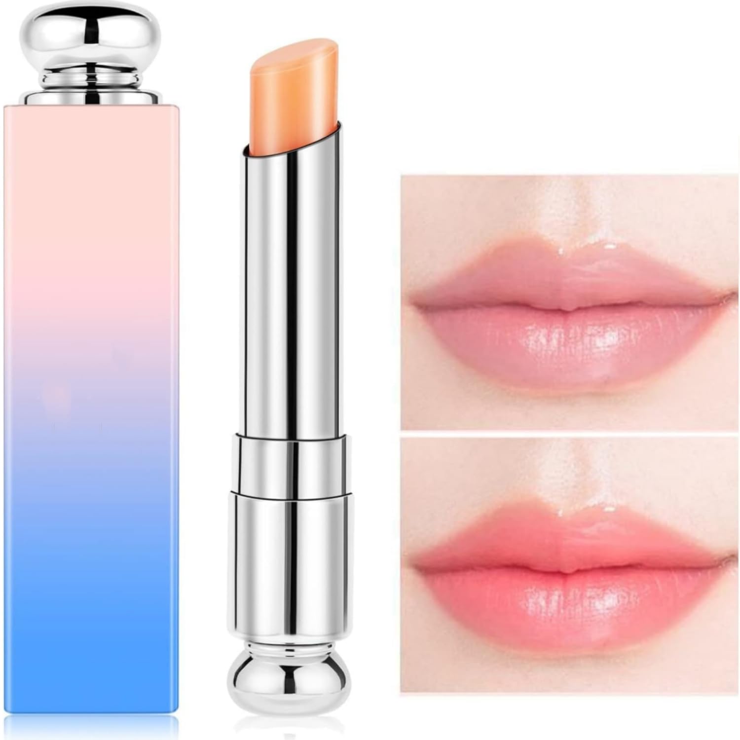 Nuevo Estilo Lápiz labial Crystal, Jelly Humectante para Labios, Brillo Mágico que Cambia de Color con Temperatura, Bálsamo Labial Nutritivo de Larga Duración (212#) - 212#