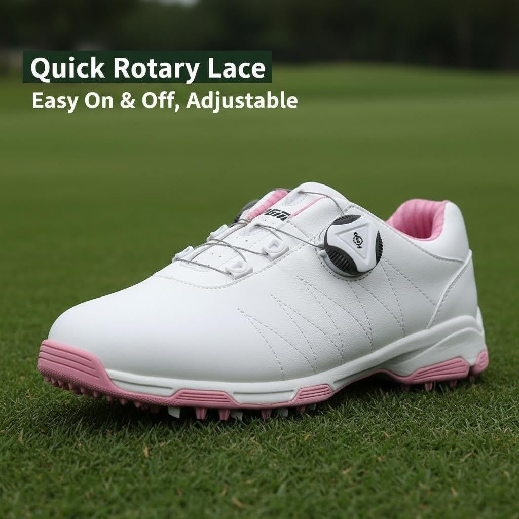 Scarpe da Golf Anti-Skid Impermeabili con Spikes per Le Donna