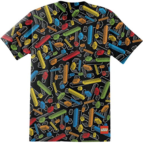 Lego Men's Brick Patter T-Shirt, Charcoal Grey, Large