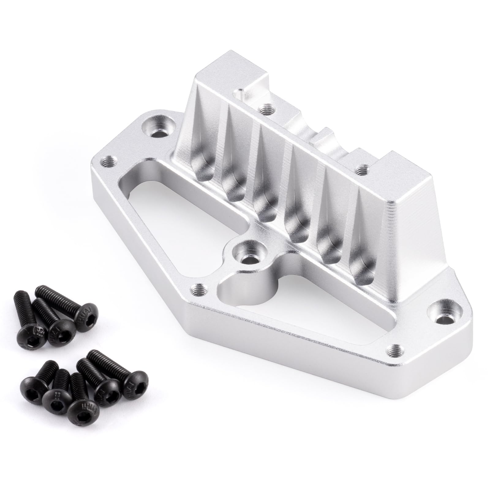 AXspeed Aluminium Front Lower Arm Mount Stabilizer Upgrade for 1:12 Tamiya Lunch Box RC Truck(Silver) - Image 2