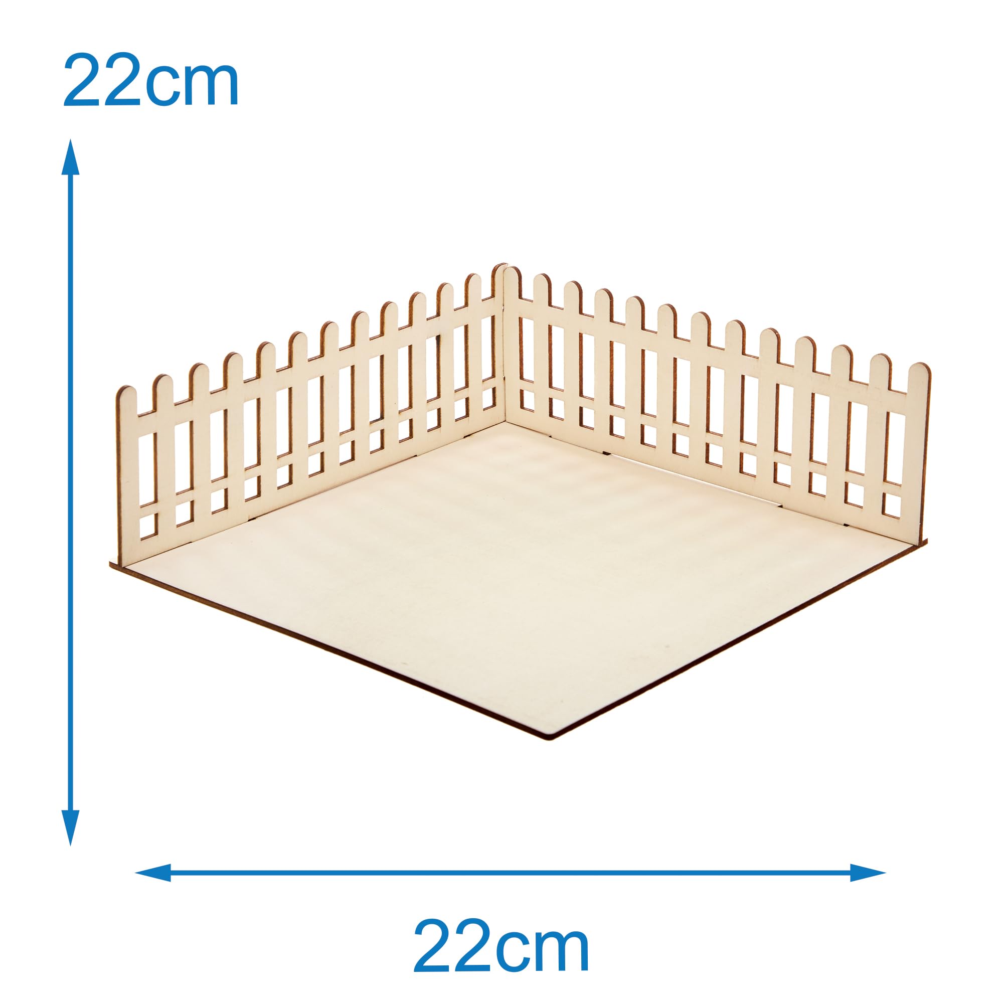 Baker Ross FN256 Mini Wooden Doll House Garden Kit - Pack of 1, Kids Dolls House Kit, Handcraft Construction Kit - Image 4