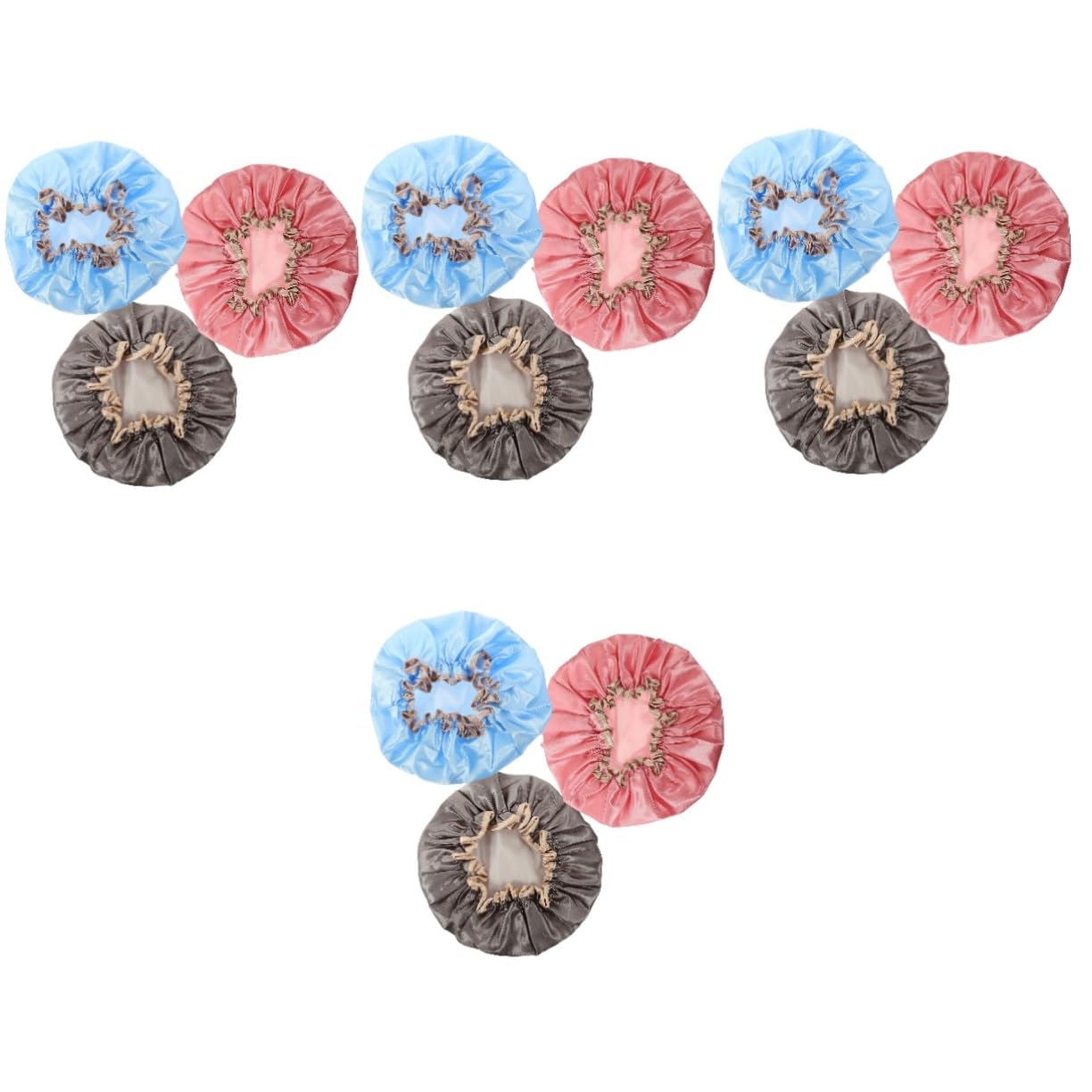 FRCOLOR 12 Stück Doppellagige Duschhaube Dekorative Duschhaube Badekappe Regenhut Für Damen Duschhut Damen Große Für Beanie Elastischer Duschhut Spa
