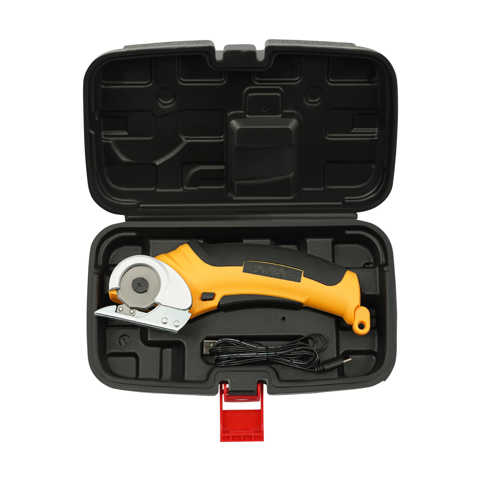 Tijeras de tela eléctricas inalámbricas – Práctico cortador de tela, motor sin escobillas, corta tela, algodón, alfombra de hasta 3 mm, para manualidades, costura