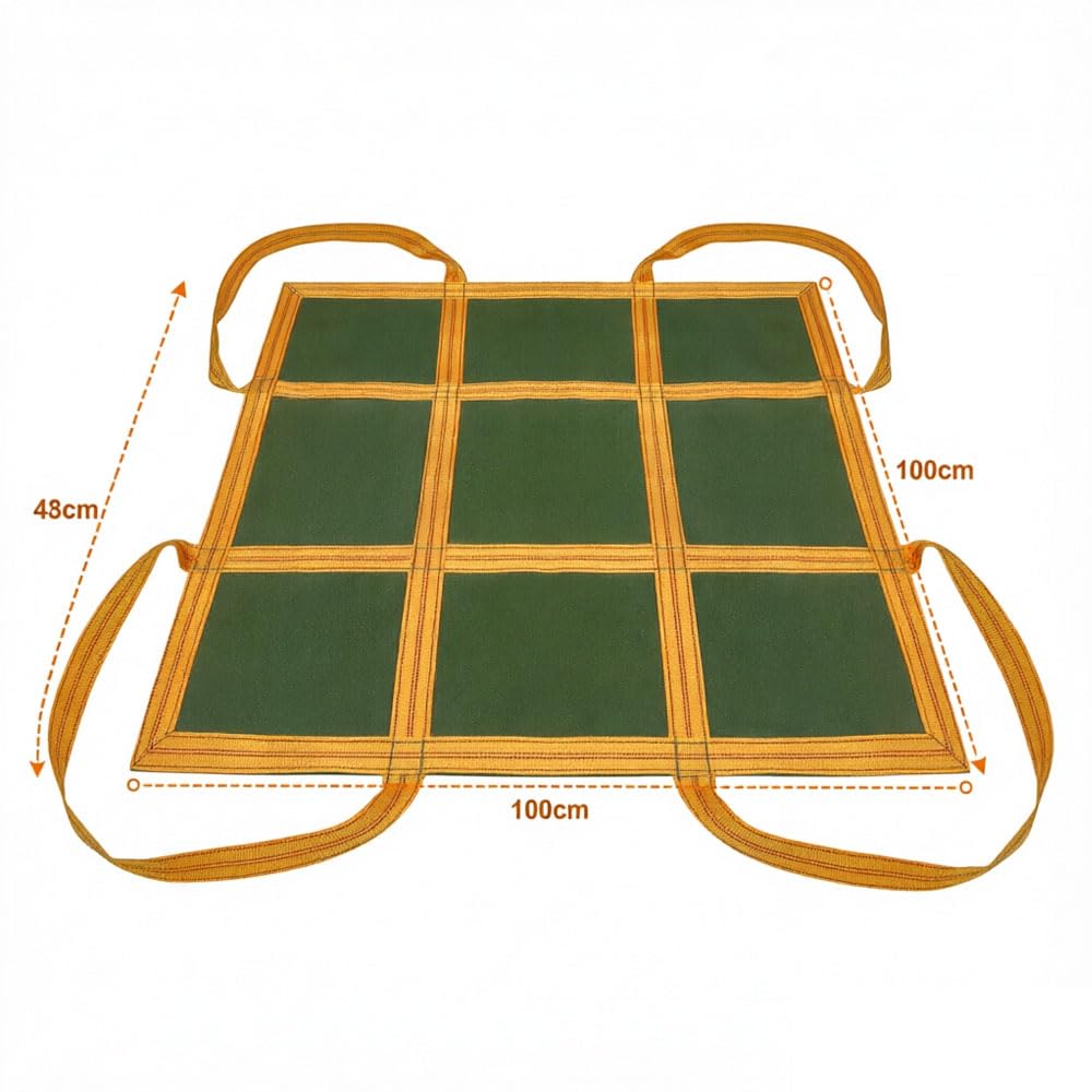 Hebe-Hebenetz 1x1 m Ladung Hängendes Hebenetz, Frachtnetz Tragfähigkeit 1T | Frachtnetz zum Be und Entladen von Fracht, Ladungsnetz aus Nylon und Leinwand, Schutznetz Gepäcknetz Ladungssicherung