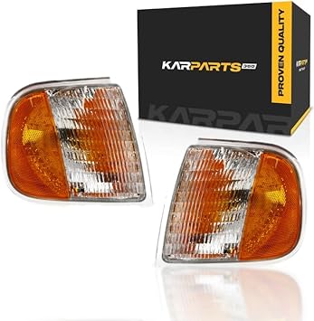 CarLights360 For 1997-2003 Ford F-150 Turn Signal/Parking Light Assembly Driver and Passenger Side Pair DOT Certified | FO2550118 FO2551118
